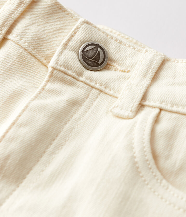 Short en denim enfant fille &eacute;cru AVALANCHE