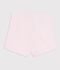Short b&eacute;b&eacute; en coton uni rose clair