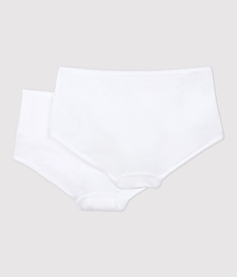Lot de 2 shorties blancs fille multicouleur