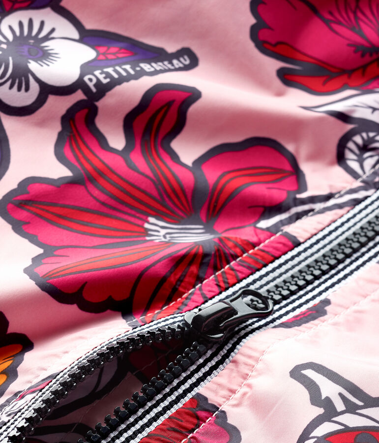 Coupe-vent anti-UV UPF 50+ b&eacute;b&eacute; mixte rose PATIENCE/blanc MULTICO