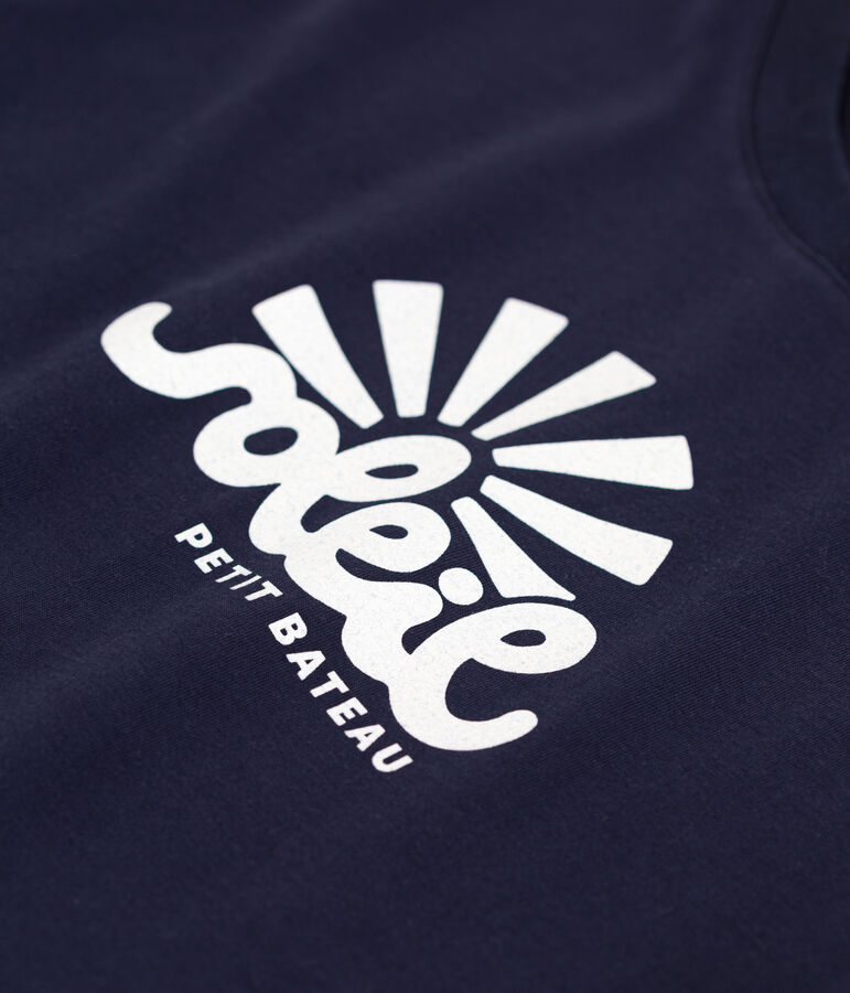 Tee-shirt Femme Le Droit en coton uni bleu SMOKING