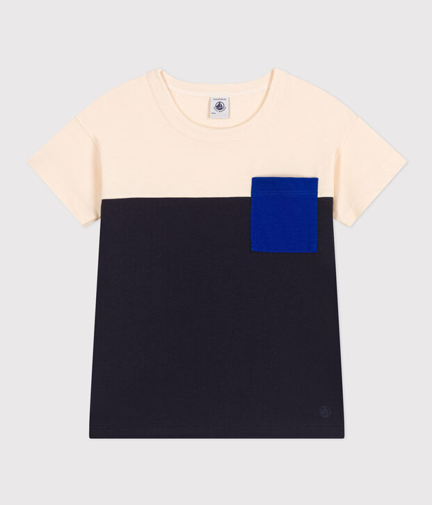 Tee-shirt en jersey enfant gar&ccedil;on &eacute;cru/multicouleur