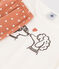 Pyjama petite fille en coton blanc MARSHMALLOW/blanc MULTICO