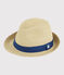 Chapeau de paille enfant fille-garçon bleu NATUREL CLAIR