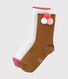 Lot de 2 paires de chaussettes pompon et uni