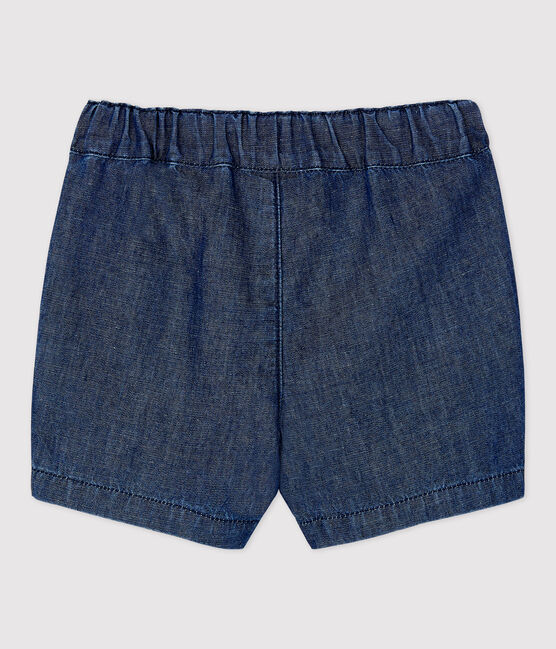 Short en denim léger bio bébé bleu DENIM