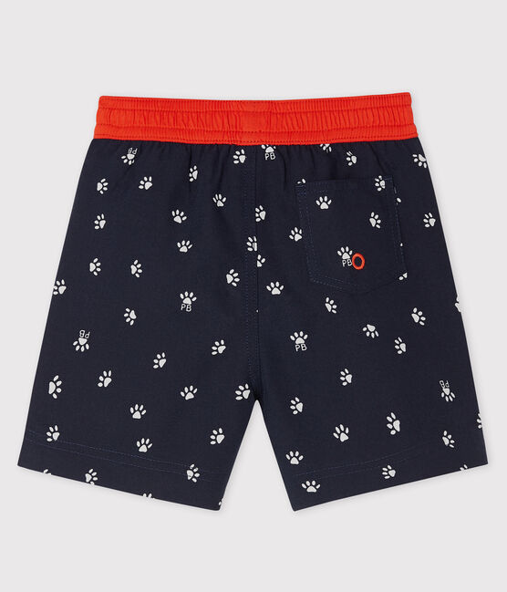 Short de plage bébé garçon imprimé bleu SMOKING/blanc MULTICO