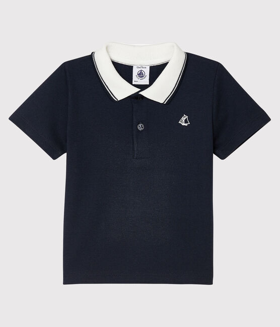 Polo manches courtes bébé garçon bleu SMOKING