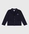 Cardigan enfant en coton uni bleu SMOKING