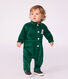 Combinaison longue b&eacute;b&eacute; en velours uni