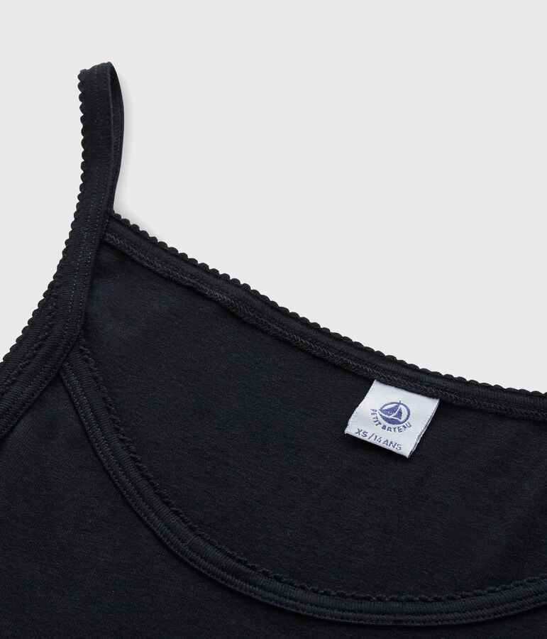 Robe &agrave; bretelles iconique en coton Femme noir