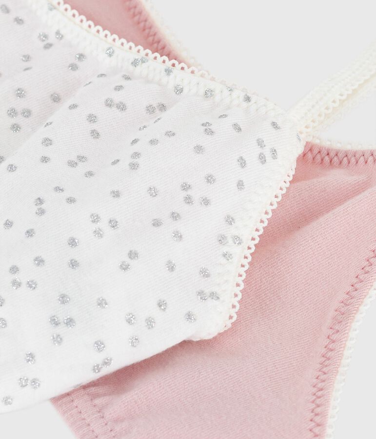 Lot de brassi&egrave;res enfant en coton et &eacute;lasthanne multicouleur