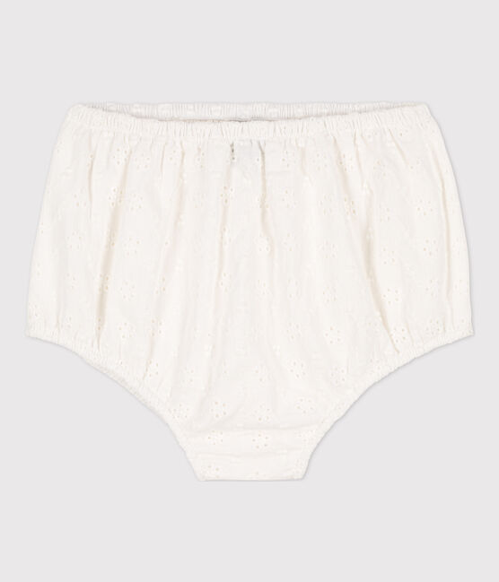 Culotte bloomer bébé en broderie anglaise blanc MARSHMALLOW