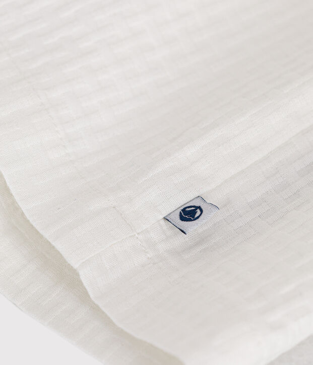 Robe sans manche en coton fa&ccedil;onn&eacute; b&eacute;b&eacute; blanc