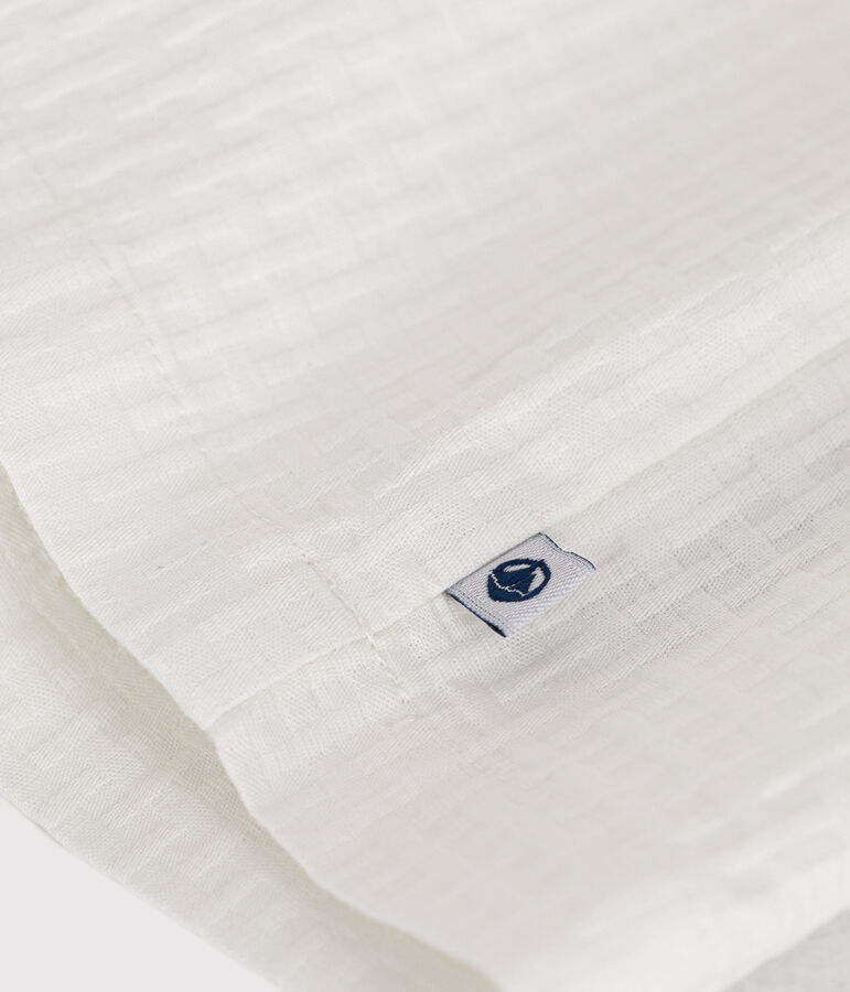 Robe sans manche en coton fa&ccedil;onn&eacute; b&eacute;b&eacute; blanc MARSHMALLOW