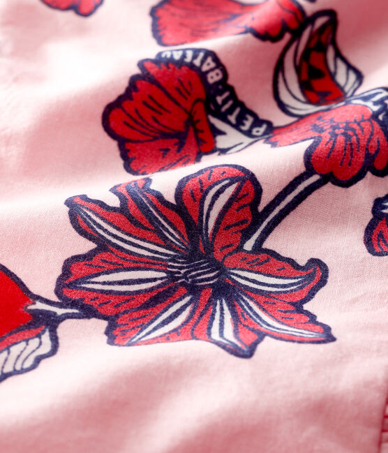 Robe sans manches imprimée bébé fille rose MERVEILLE/blanc MULTICO
