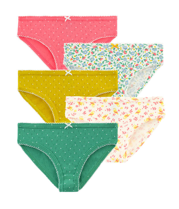 Lot de 5 culottes petite fille multicouleur