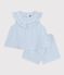 Ensemble cadeau b&eacute;b&eacute; en coton : ensemble 2 pi&egrave;ces multicouleur