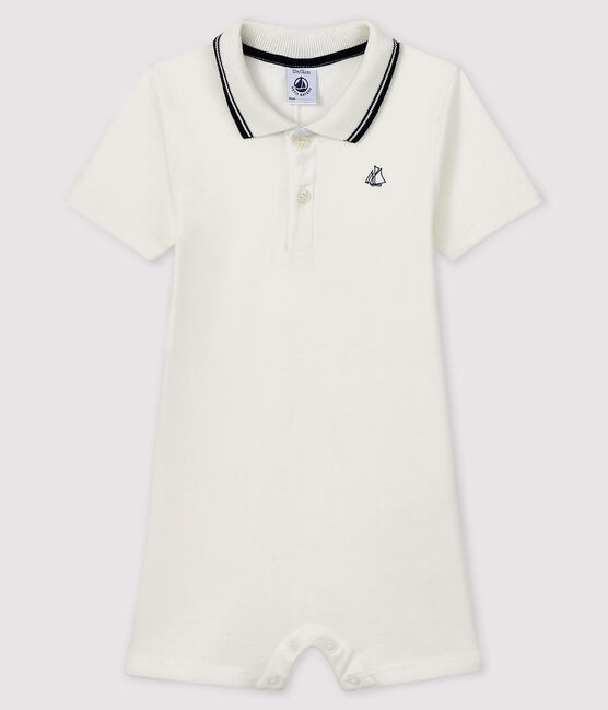 Combicourt polo bébé garçon blanc MARSHMALLOW