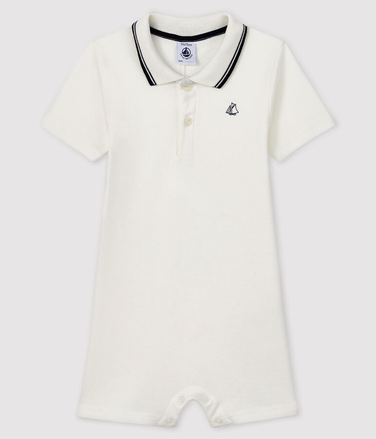 Combicourt polo b&eacute;b&eacute; gar&ccedil;on blanc