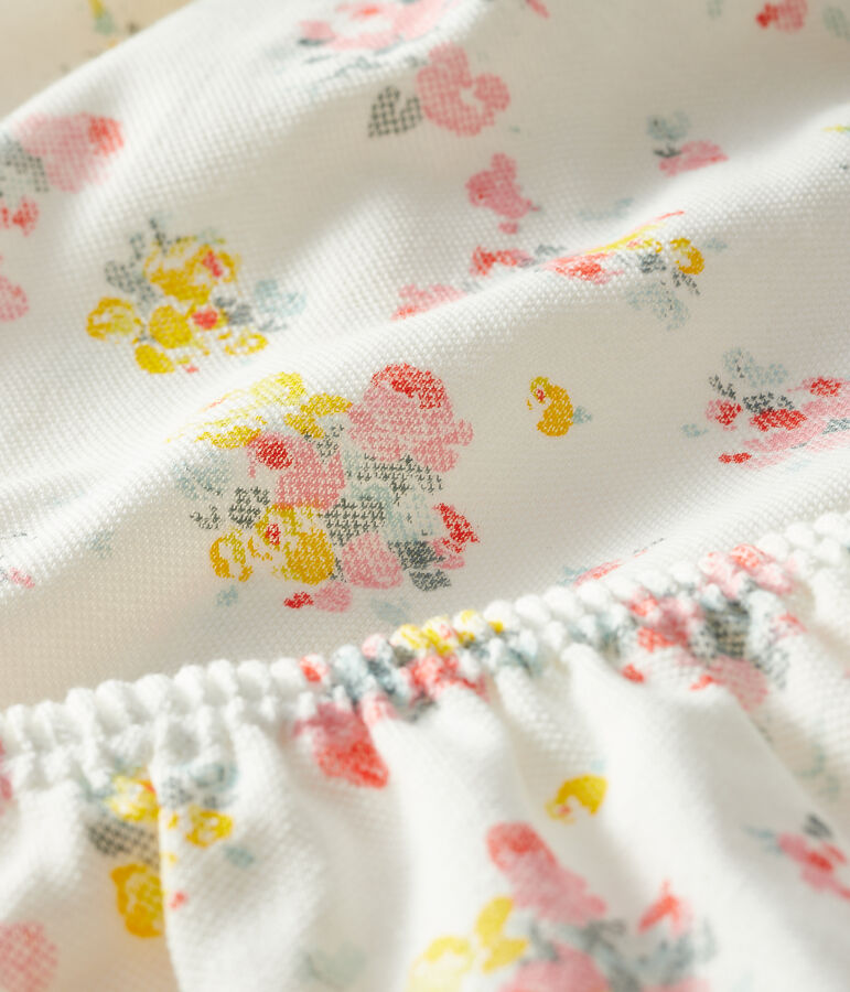 Robe et bloomer b&eacute;b&eacute; fille imprim&eacute;s blanc/multicouleur