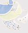Lot de 3 bavoirs bébé en coton biologique variante 1