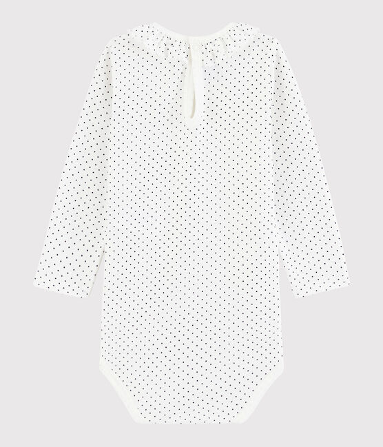 Body manches longues bébé fille blanc MARSHMALLOW/bleu MEDIEVAL