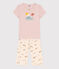 Pyjacourt animaux en coton petite fille rose SALINE/blanc MULTICO