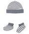 Lot bonnet et chaussons bébé garçon en côte variante 1