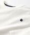 T-shirt en coton bio enfant fille / garçon blanc MARSHMALLOW