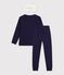 Pyjama d&eacute;guisement squelette enfant en coton bleu marine