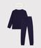 Pyjama d&eacute;guisement squelette enfant en coton bleu marine