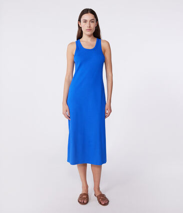 Robe débardeur longue femme en coton