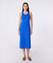 Robe débardeur longue femme en coton bleu PERSE