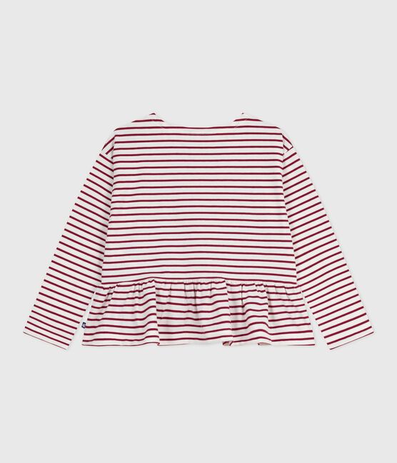 Marinière enfant en coton rouge MILK/ AMARANTE