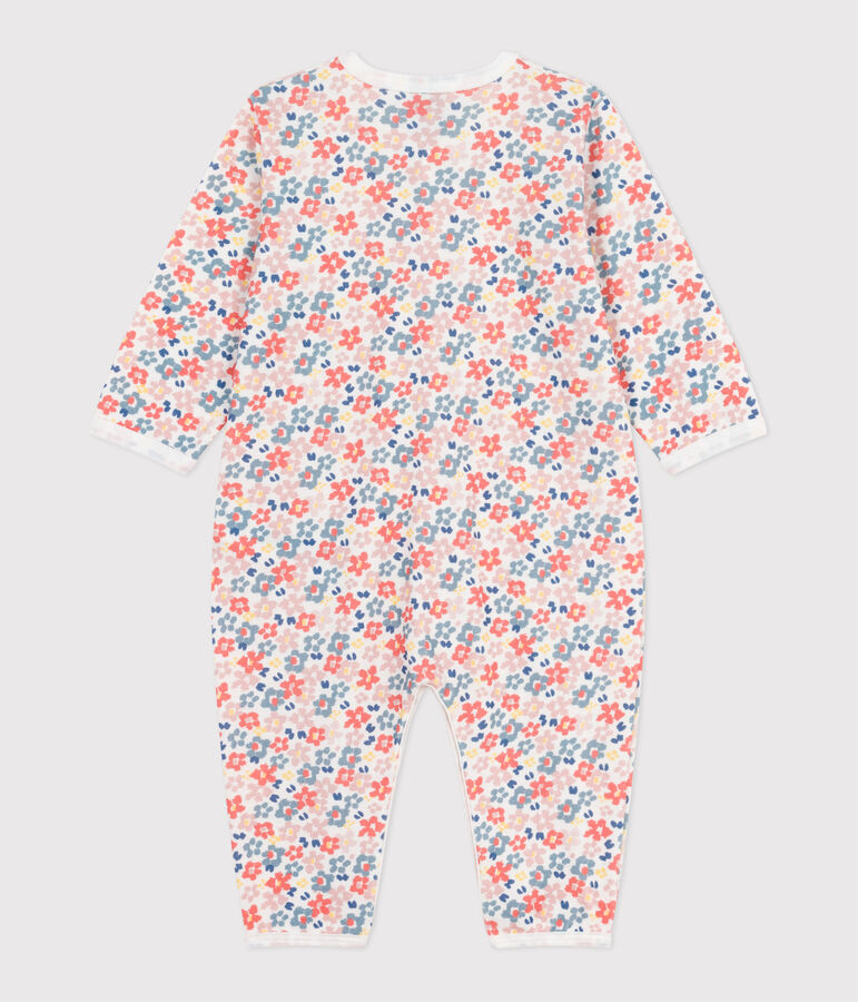Pyjama b&eacute;b&eacute; en coton sans pieds imprim&eacute; blanc MARSHMALLOW/blanc MULTICO