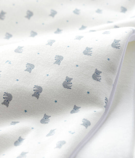 Gigoteuse bébé en côte blanc MARSHMALLOW/gris GRIS/ MULTICO