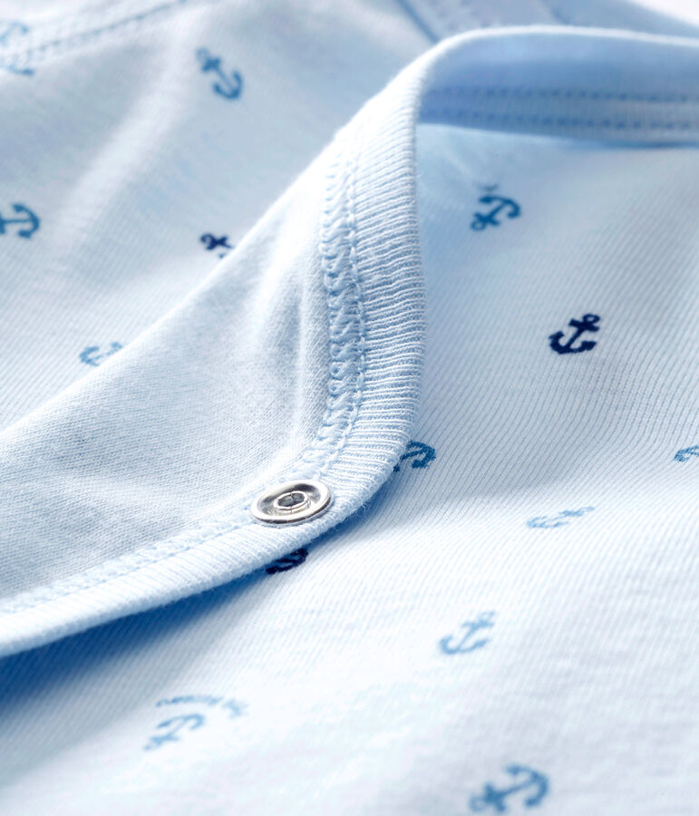 Body naissance manches longues b&eacute;b&eacute; gar&ccedil;on bleu FRAICHEUR/bleu ALASKA