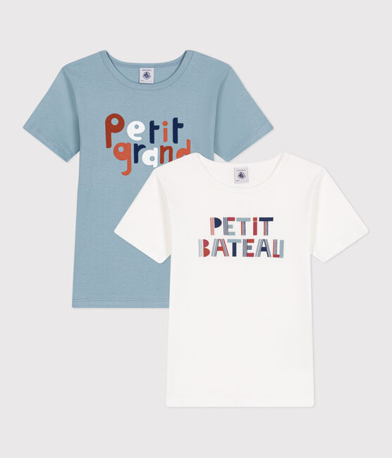 Lot de 2 tee-shirts enfant en coton manches courtes variante 1