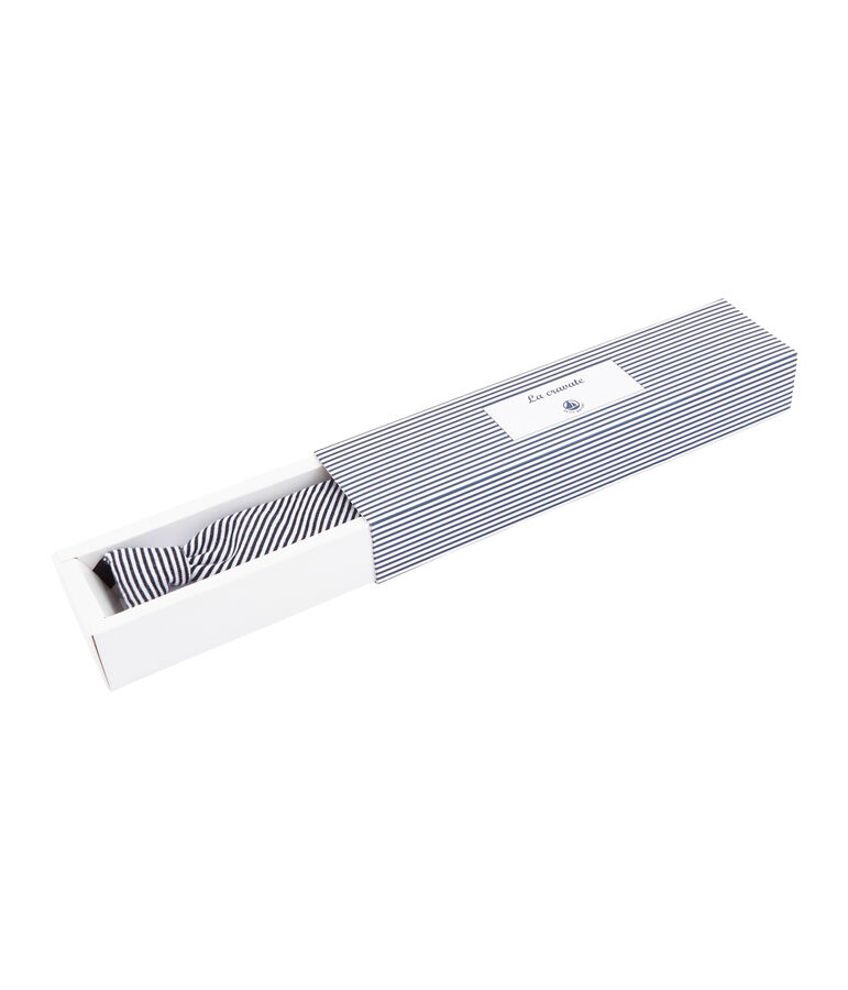 Cravate enfant gar&ccedil;on bleu SMOKING/blanc MARSHMALLOW