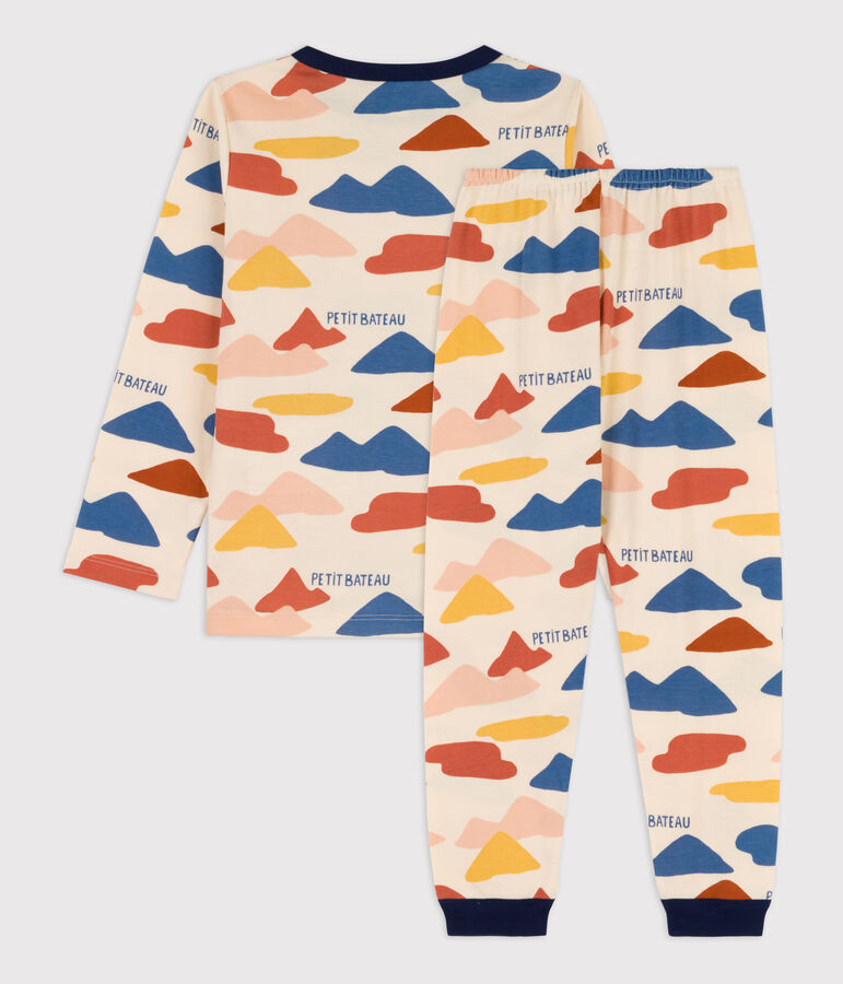 Pyjama enfant fille / gar&ccedil;on en coton &eacute;cru/multicouleur