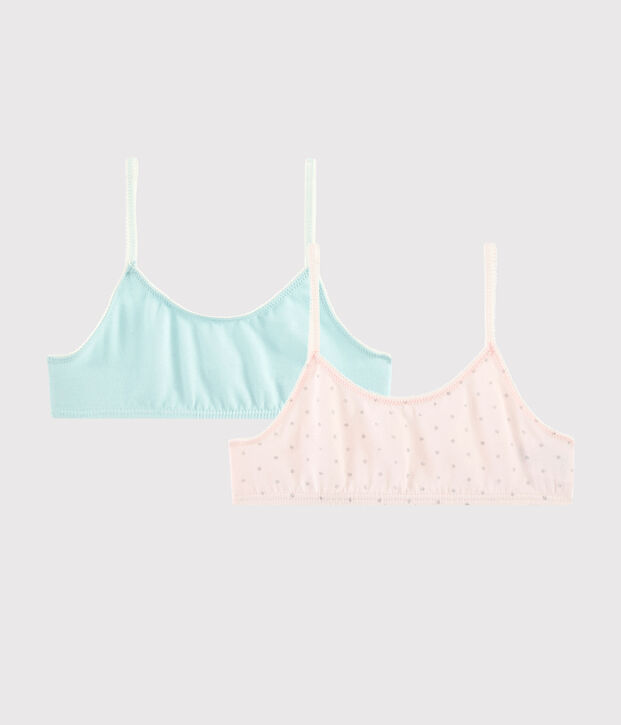 Lot de 2 brassi&egrave;res &agrave; paillettes petite fille multicouleur