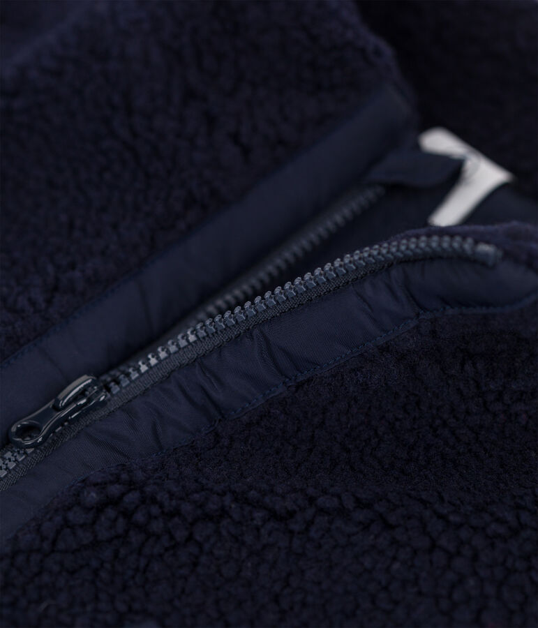 Veste en sherpa enfant gar&ccedil;on bleu SMOKING