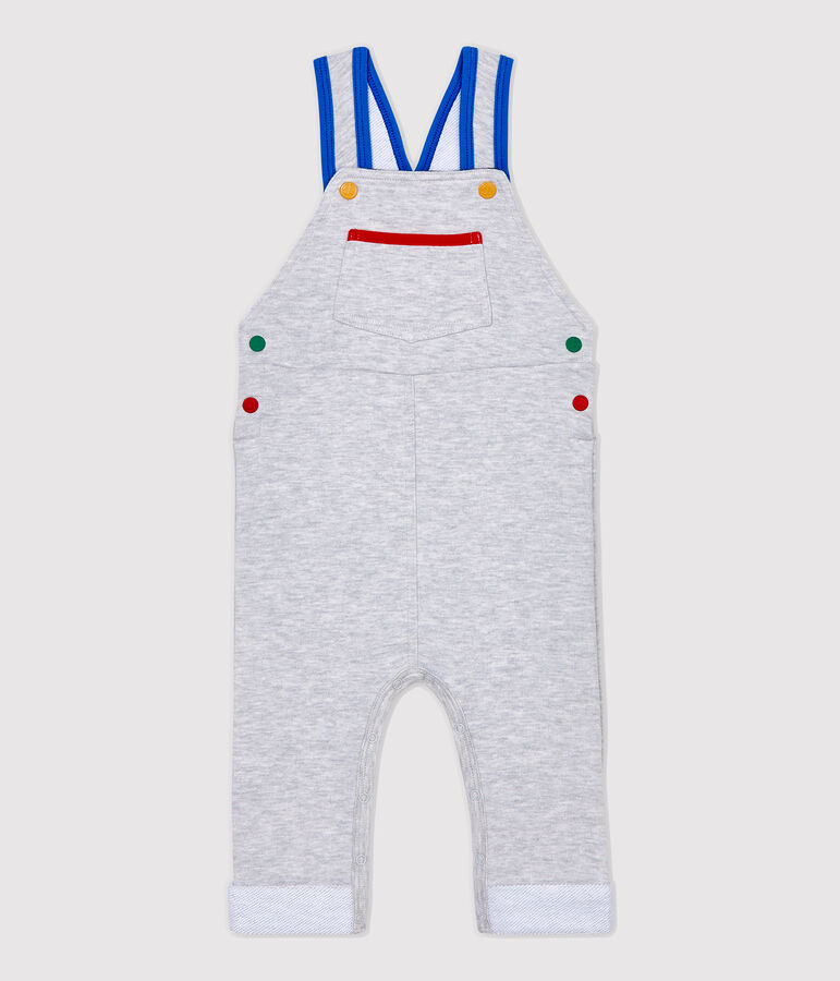 Salopette en molleton b&eacute;b&eacute;. gris BELUGA CHINE