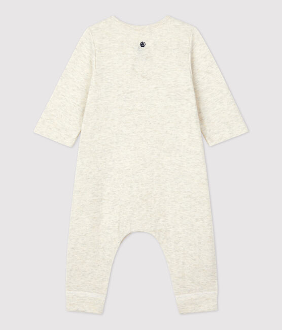 Combinaison longue unie en tubique bio bébé beige MONTELIMAR CHINE