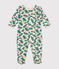 Pyjama en molleton gratté imprimé sapin de Noël bébé blanc AVALANCHE/ MULTICO