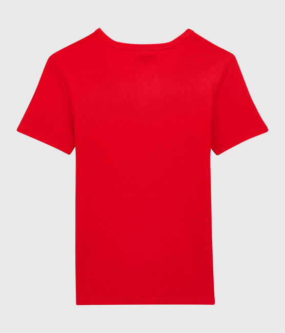Tee-shirt L'ICONIQUE col V en coton Femme rouge PEPS