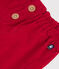 Short bébé en velours uni rouge TERKUIT