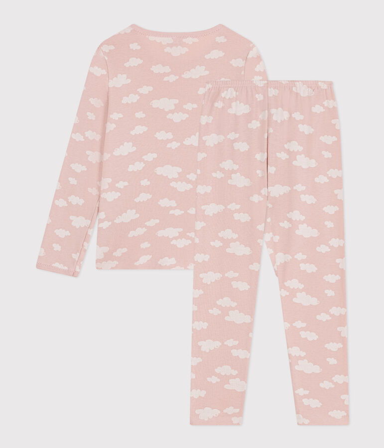 Pyjama imprim&eacute; motif nuage en coton enfant SALINE/ MARSHMALLOW