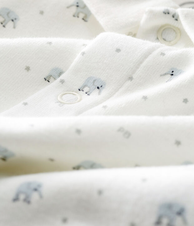 Dors bien sans pieds b&eacute;b&eacute; en c&ocirc;te blanc/multicouleur